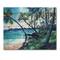 Designart - Tropical Beach In Summer Paradise - Nautical & Coastal Print on Natural Pine Wood